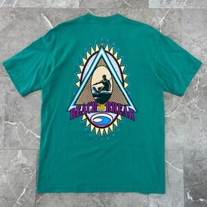Vintage Surfing Graphic Tee Mens Large Saint Johns Bay Short Sleeve Shirt USA